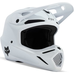 FOX V3 Solid Jugend Motocross Helm, weiss, Größe M