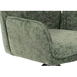 Mendler Esszimmerstuhl HWC-G67 Chenille grün 6er Set