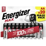 Energizer Max Mignon (AA)-Batterie Alkali-Mangan 1.5V 20St.