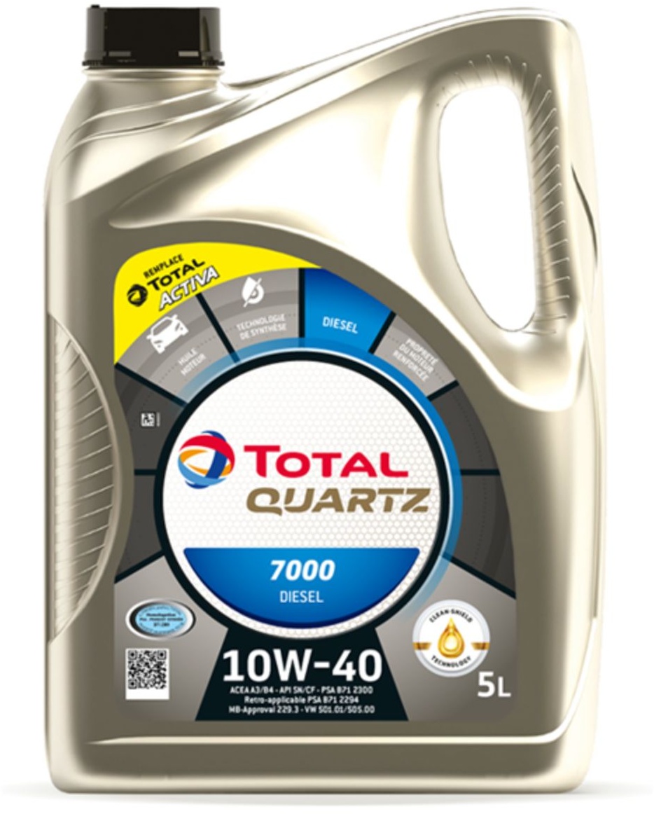 Huile moteur TOTAL ENERGIES Quartz 7000 Diesel 10W40, 5L