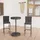 vidaXL Polyrattan Garten-Essgruppe 3-tlg. grau inkl. Kissen 3064765