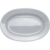 Alessi "Platebowlcup" Servierplatte, oval aus weißem Porzellan