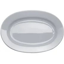 Alessi "Platebowlcup" Servierplatte, oval aus weißem Porzellan