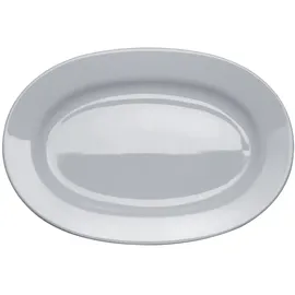 Alessi "Platebowlcup" Servierplatte, oval aus weißem Porzellan