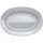 Alessi "Platebowlcup" Servierplatte, oval aus weißem Porzellan