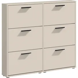 HBZ Schuhschrank 116 x 103 x 17 cm beige / beige matt