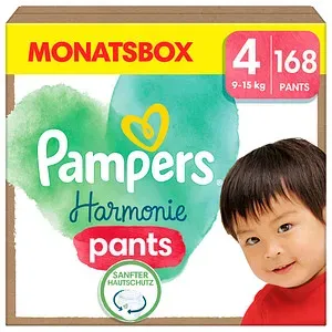 Pampers® Windeln HarmonieTM Größe Gr.4 (9-15 kg) für Babys und Kleinkinder (4-18 Monate), 168 St.