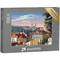 puzzleYOU Puzzle Puzzle 1000 Teile XXL „Stadtbild von Prag, Tschechische Republik“, 1000 Puzzleteile, puzzleYOU-Kollektionen Prag