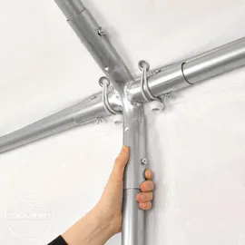 TOOLPORT Partyzelt 4 x 4 m inkl. Seitenteile weiß