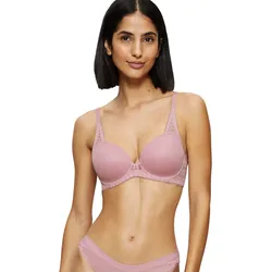 Bügel-BH TRIUMPH "Aura Spotlight T WHP", Damen, Gr. 75, Cup E, sunrose pink, Microtouch, Spitze, Obermaterial: 59% Polyester, 35% Polyamid, 6% Elasthan, elegant, BHs, moderne Grafikspitze