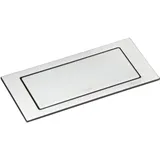 EVOline Backflip Steckdose - versenkbare Steckdose 2 fach mit USB-C Charger, Kunststoff/Glas weiß matt
