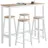 SoBuy Bartisch-Set 120 x 40 x 100 cm Weiß