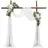 Vevor Blumenset für Hochzeit Bogen, weiße Blumen für Traubogen mit Vorhängen (3er-Set) – 2 Blumenarrangements, 1 transparente Vorhänge, für Zeremoniensträuße, Empfangshintergrunddekoration