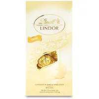 Lindt Schokolade LINDOR Kugeln weiß | 137 g Beutel | ca. 10 Kugeln weiße Schokolade mit zartschmelzender Füllung | Pralinen-Geschenk | Schokoladen-Geschenk