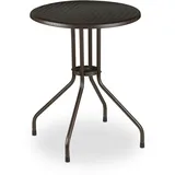 Relaxdays Gartentisch Ø 60 x 74 cm braun