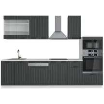Vicco Küchenzeile Fame-Line 300 cm Anthrazit/Weiß