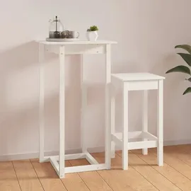 vidaXL Bartisch 60 x 60 x 110 cm Weiß