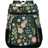 Bunte Blumen Kühlrucksack Isolierte Lunchtasche Große Kapazität Rucksack für Frauen Herren Camping Wandern Strand Picknick Arbeit College Büro