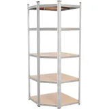 Tronitechnik Schwerlastregal Holz/Metall 40 x 40 x 70 x 70 x 180 cm silber