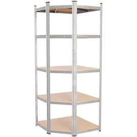 Tronitechnik Schwerlastregal Holz/Metall 40 x 40 x 70 x 70 x 180 cm silber