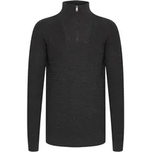!Solid Troyer SDReco", Herren, Gr. L, grau (dunkelgrau melange), Obermaterial: 70% Baumwolle CO recyc.. 30% Polyester Pol. recyc.., Pullover Troyer