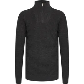 !Solid Troyer SDReco", Herren, Gr. L, grau (dunkelgrau melange), Obermaterial: 70% Baumwolle CO recyc.. 30% Polyester Pol. recyc.., Pullover Troyer