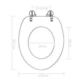 vidaXL Toilettensitz MDF Muschel-Design Weiß