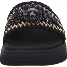 tt.bagatt BAGATT Pantoletten - Schwarz/Gold Textil Schuhgröße 38 EU