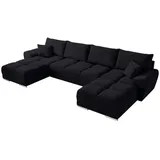 bromarkt Ecksofa NUBES Schlaffunktion Bettkasten U-Form, 372x85x184 cm, Wohnzimmer, Sofas - Couches, Wohnlandschaften, Wohnlandschaften in U-Form