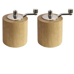 Gastronoble Olympia Salz- und Pfeffermühlenset | Heveaholz | 8cm | 3 Sets