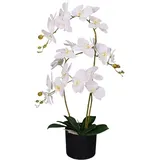 OEM Leaf Kunstpflanze Orchidee, Blätter, 60 cm, groß, weiß, 60cm Large White, LEAF-7040