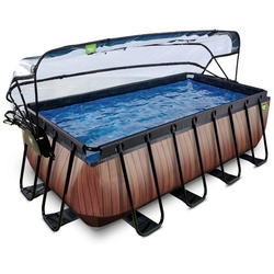 EXIT Toys Pool »Wood Pools«, Breite: 253 cm, 8870 l, braun
