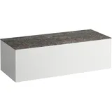 Laufen ILBAGNOALESSI Schubladenelement, Steinplatte Marrone Naturale, ohne Ausschnitt, 120x50x37cm, 1 Schublade, H4323000979991, Farbe: Multicolor