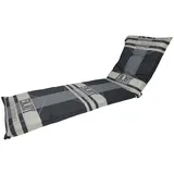 MADISON N.Y Madison F331 Rollliegenauflage Gartenliege 200x60x8cm grau Grafik
