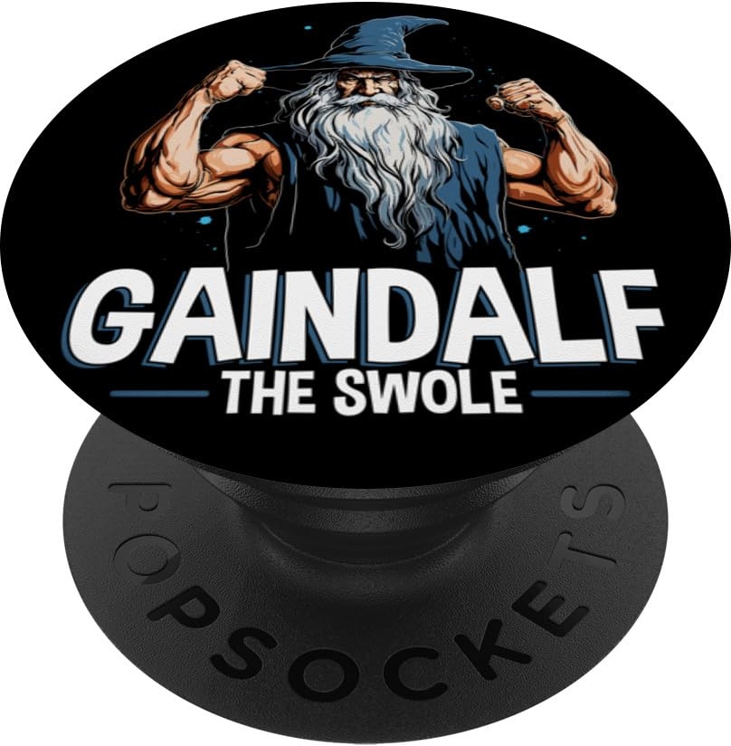 Gaindalf The Swole You Shall Not Fast Lustiges Gym Fitness PopSockets mit austauschbarem PopGrip