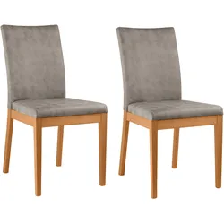 4-Fußstuhl HOME AFFAIRE "Dendres", grau, B:46cm H:94cm T:60cm, Polyester, Stühle, Sitz und Ruecken gepolstert