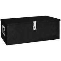 VidaXL Aufbewahrungsbox Schwarz 80x39x30 cm Aluminium