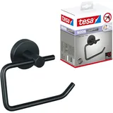 Moon Toilettenpapierhalter In Gebürstetem Grafit - Selbstklebender Rollenhalter Ohne Deckel, Aus Pvd-beschichtetem Metall - Ohne Bohren, Inkl. Klebelösung - 99 Mm X 140 Mm X 53 Mm - Tesa