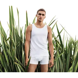 SCHIESSER Herren 2 Pack Unterhemd Ohne Arm - 95/5 Organic Cotton in Weiß