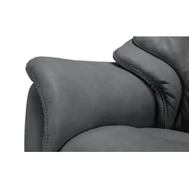 HIMOLLA Relaxsessel 4217 Leder 96 x 107 x 91 cm Grau mit Kopfteil