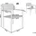 Beliani Gartenstuhl 6er Set 56 x 53 x 86 cm hellbraun/silber