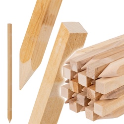 25x VOSS.garden Holzpfahl Buche 130cm, Zaunpfahl, Pflanzpfahl, 2,7 x 2,7cm