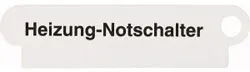 Schriftfeldeinlagen für Heizung-Notschalter