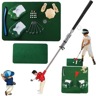 Mini Golf Man,Indoor Minigolf Set Erwachsene Kleiner Mann,Mini Golf Game Set,mini Golf Mann Golf Trainingsspielzeug,geschenke Für Golfer,funny Tiny Golfer Golf Games,Realistic Funny Mini Golf Game Set