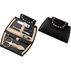 Hans Kniebes 6 pcs. black/beige leather Sonnenschein 3043-0030