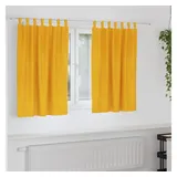 vidaXL Verdunkelungsvorhänge 2 pcs Senfgelb 140 x 140 cm Samt