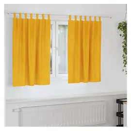vidaXL Verdunkelungsvorhänge 2 pcs Senfgelb 140 x 140 cm Samt