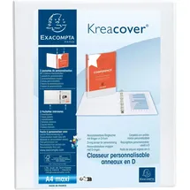 Exacompta Präsentations-Ringbuch, A4 Maxi, 4D-Ring Ringordner 44mm weiß