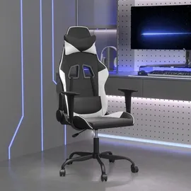 vidaXL Gaming-Stuhl Kunstleder Schwarz und Weiß