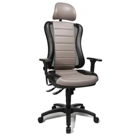 TOPSTAR Head Point RS mit Armlehnen mit Kopfstütze schwarz / grau